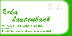 reka lautenbach business card