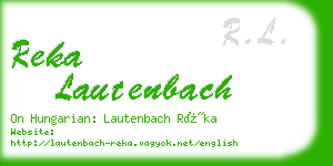 reka lautenbach business card